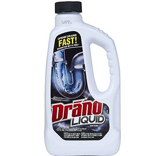 Drano Liquid Drain Clog Remover and Cleaner for Shower or Sink Drains Unclogs and Removes Hair Soap Scum Blockages, Multi, 32 Fl Oz 