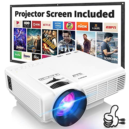 Latest Upgrade 7500Lumens Mini Projector for Outdoor Movies, Full HD 1080P 170