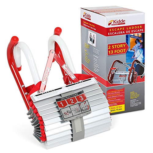 Kidde Fire Escape 2-Story Ladder, Escape Ladder, 13-Foot Anti-Slip Rungs, Rope Ladder 