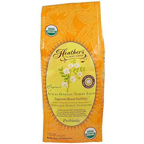 Heather's Tummy Fiber Organic Acacia Senegal for IBS, 16 Ounce Pouch 