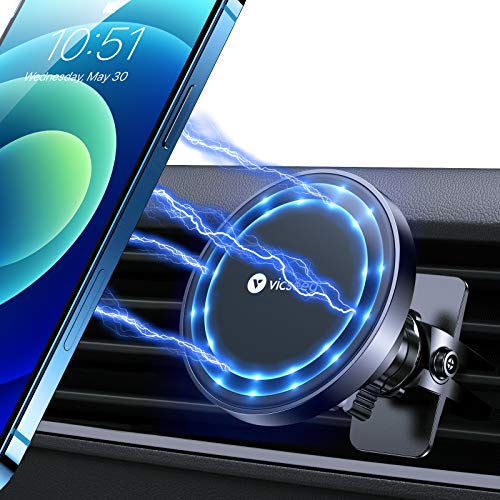 VICSEED Magnetic Phone Holder for Car [Strongest Magnet Power] Magnetic Phone Mount 360° Adjustable Air Vent MagSafe Car Mount Fit for iPhone 14 13 12 Pro Max Plus Mini MagSafe Case All Phones