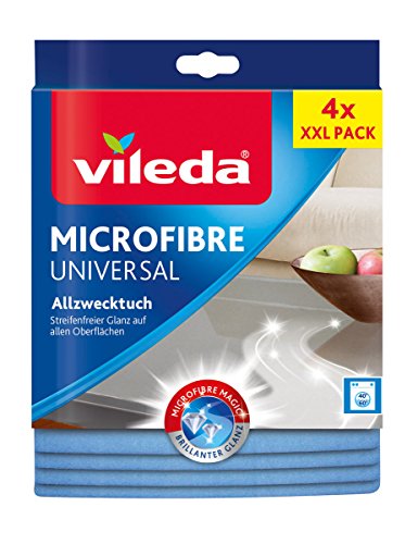 Vileda Universal Multi-Purpose Microfibre Cloth, 4er Packung 