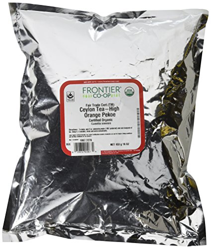 Frontier Co-op Organic Ceylon Black Tea, 1-Pound Bulk, High-Grown Orange Pekoe, Medium-Strong Tea Body, Kosher, Fair Trade 