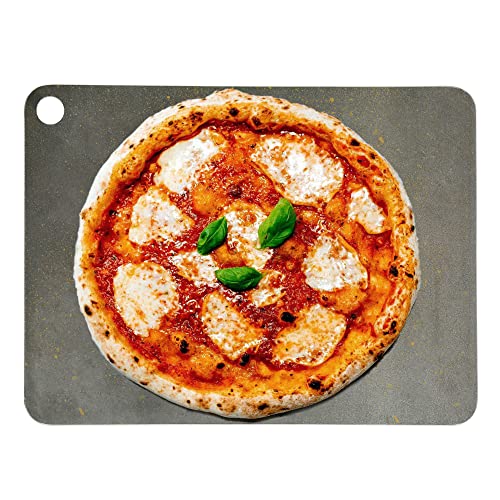 TCFUNDY Pizza Steel for Oven, Baking Steel Pizza Stone for Grill and Oven, Pre-Seasoned Solid Carbon Steel Non-Stick Pizza Pans, 13.5
