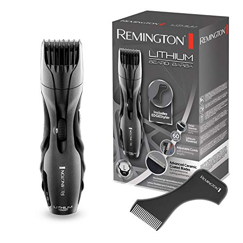 Remington Baardtrimmer Lithium Beard Barba (11 lengte-instellingen (0, 44 - 18 mm), Snoer En Snoerloos, Mesjes Met Keramische Coating) MB350LC