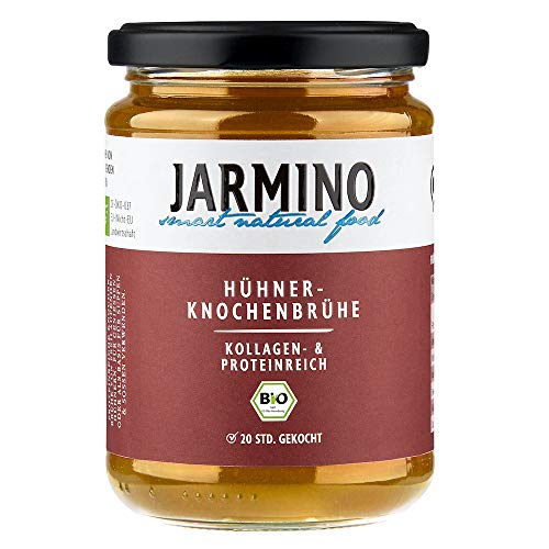 JARMINO Bone Broth (4x) | 100% biologische kip | rijk aan Collageen | Paleo & Ketogenic Diet geschikt | natuurlijk alternatief voor Collageen Drinken Ampullen 
