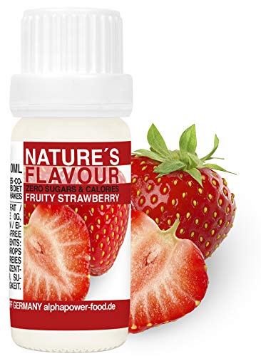 Flavour Drops Erdbeere Flavdrops I Natürliches Flave Aroma I Geschmacks Tropfen I Backaroma & Lebensmittelaroma, Zuckerfrei flüssiger Süßstoff, liquid Konzentrat 