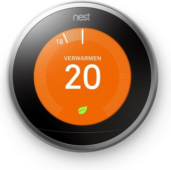 Google Nest Learning Thermostat - Slimme thermostaat - RVS