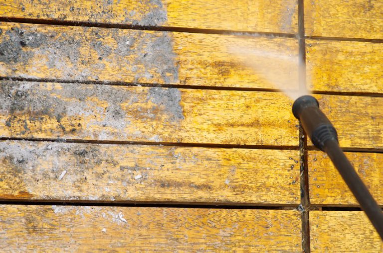 cleaning a wood wall